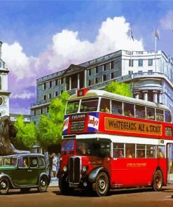 London City Red Bus Paint By Number