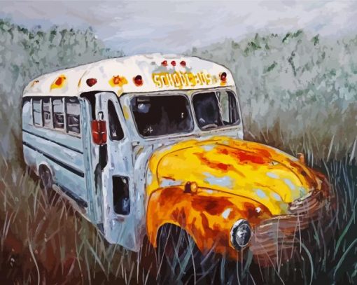 Old School Bus Paint By Number