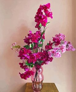 Pink Purple Bougainvillea Vase Paint By Number