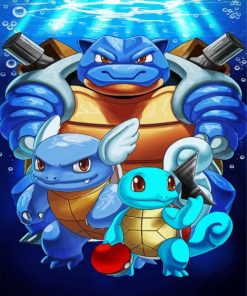 Pokémon Squirtle Evolution Paint By Number