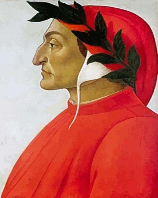 Portrait Of Dante Botticelli Paint by Number