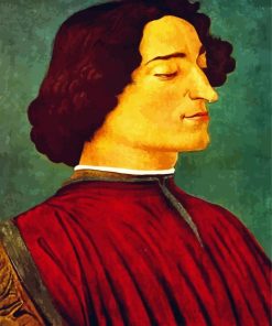 Portrait Of Giuliano De Medici Botticelli Paint by Number