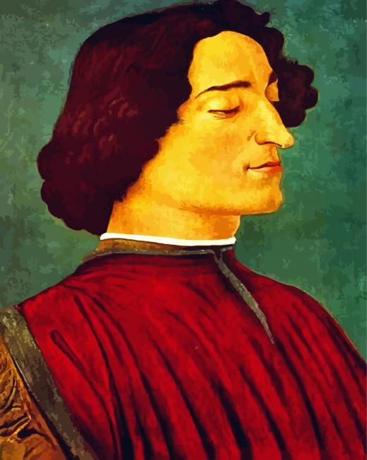 Portrait Of Giuliano De Medici Botticelli Paint by Number