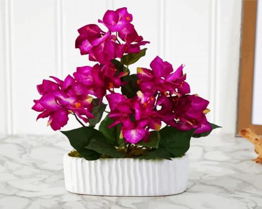 Pink Bougainvillea Paint By Numbers