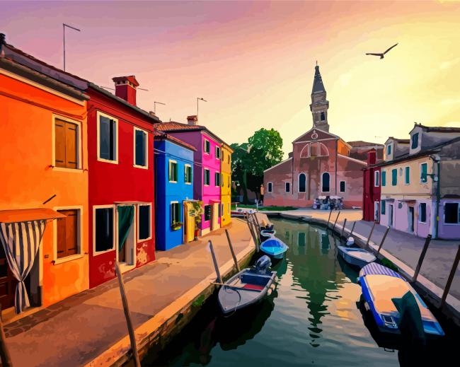San Martino Burano Paint By Number