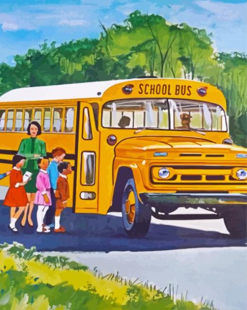 School Bus Paint By Number