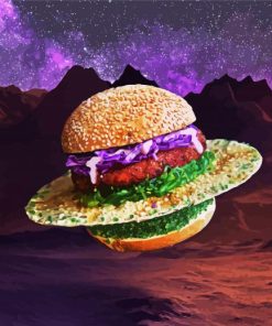 Space Burger Paint By Number