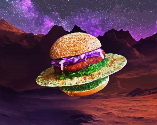 Space Burger Paint By Number