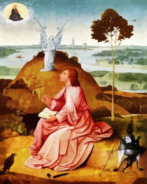St John the Evangelist on Patmos Bosch Paint by Number
