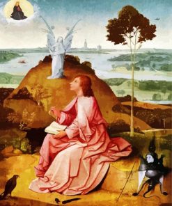 St John The Evangelist On Patmos By Bosch paint by number