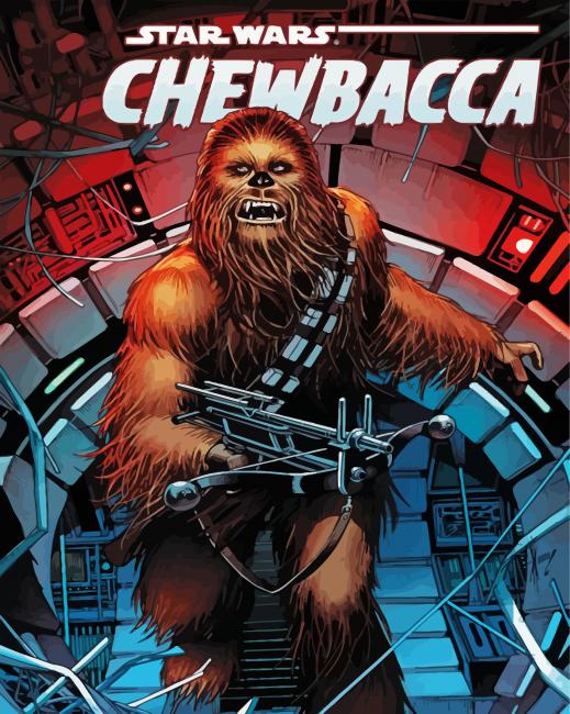 Star Wars Chewbacca paint by number