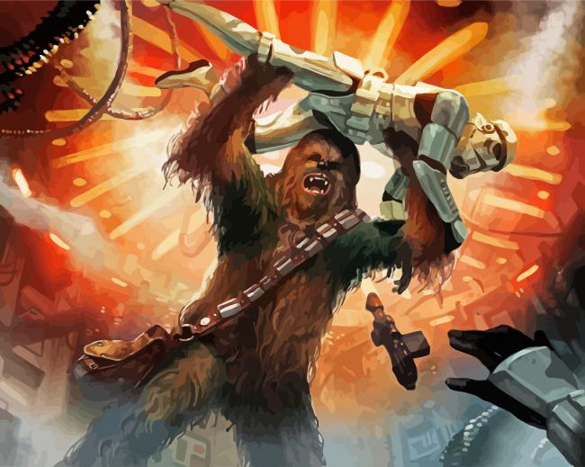Star Wars Chewbacca And Stormtrooper paint by number