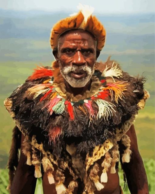 Zulu Man Paint by Number