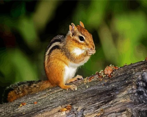 Adorable Chipmunk paint by number