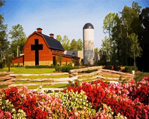 Aesthetic Billy Graham Library Charlotte paint by number