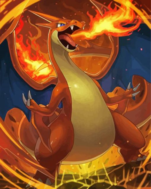Aesthetic Charizard paint by number