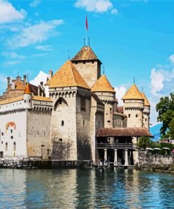 Aesthetic Chillon Castle Paint By Number