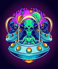 Aesthetic Alien Illustration Paint By Number