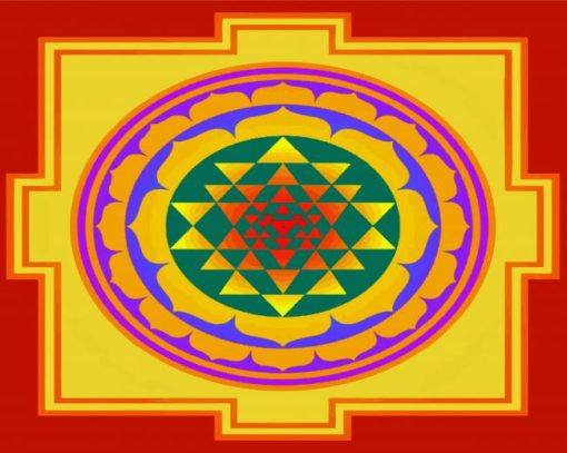 Aesthetic Yantra paint by numbers