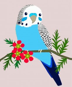 Blue Budgerigar Paint By Number