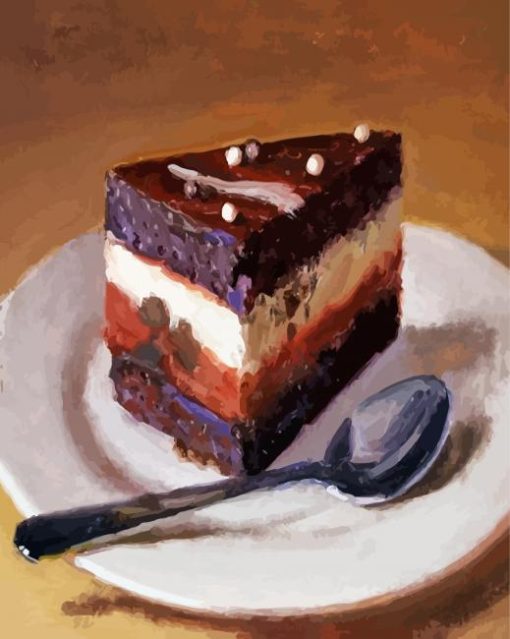 Chocolate Creamy Cake Paint By Number