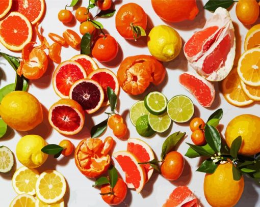 Citrus Fruits paint by number