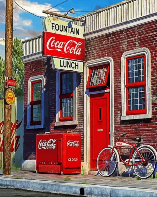 Coca Cola Store Paint by Number