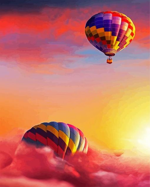 Colorful Airballoons Paint by Number