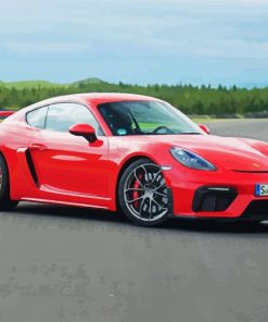 Cool Red Porsche paint by number