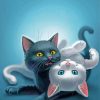 Cute Black And White Cat Paint By Number