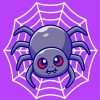 Cute Spider Illustration Paint By Number