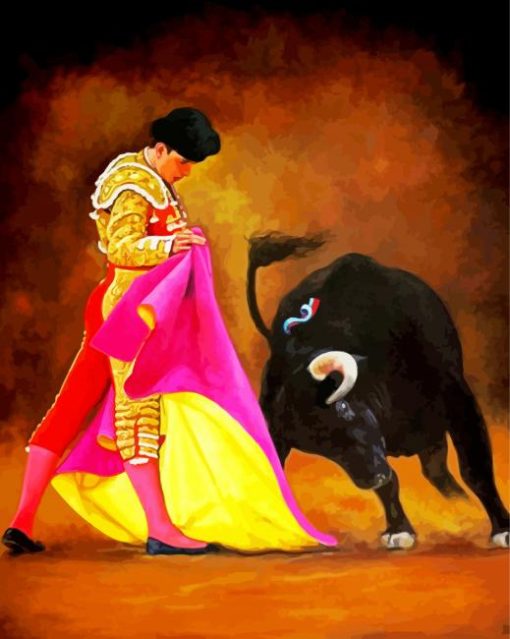 Matador And Bull Paint By Number