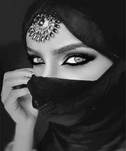 Monochrome Arab Woman Paint By Number