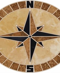 Mosaic Compass paint by number