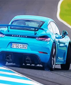 Blue Porsche Camyan paint by number