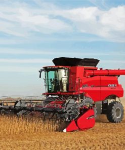 Red Combine paint by number