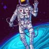 Space Man Illustration Paint By Number