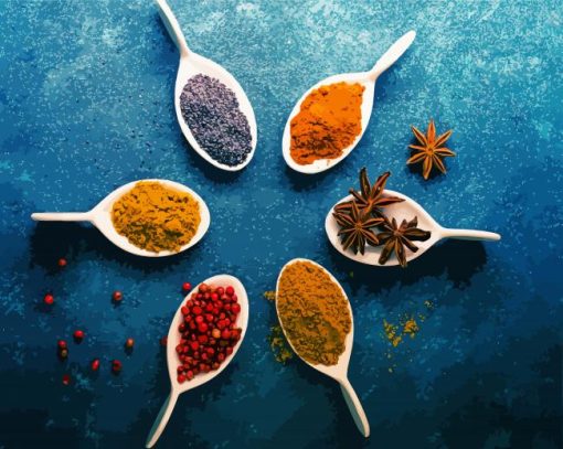 Spices And Dried Herbs Paint By Number