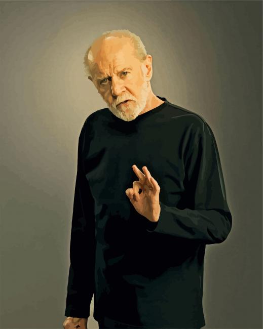 The Comedian George Carlin paint by number