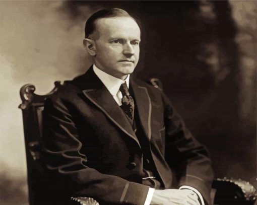 The President Calvin Coolidge paint by number