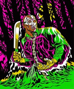 Trippy Jason Voorhees paint by number