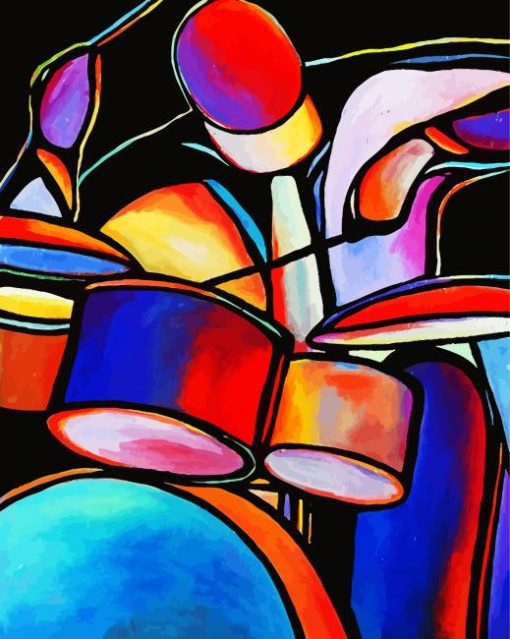 Abstract Drums Paint By Number