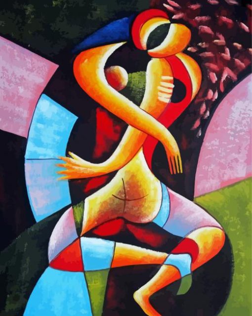 Abstract Hugging Couple Paint By Number