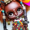 African Little Girl With Beads Paint By Number