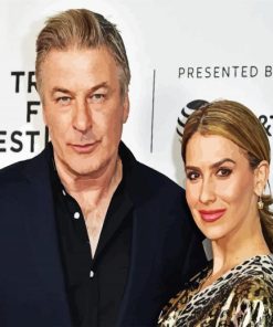 American Alec Baldwin And His Wife Hilaria Paint By Number