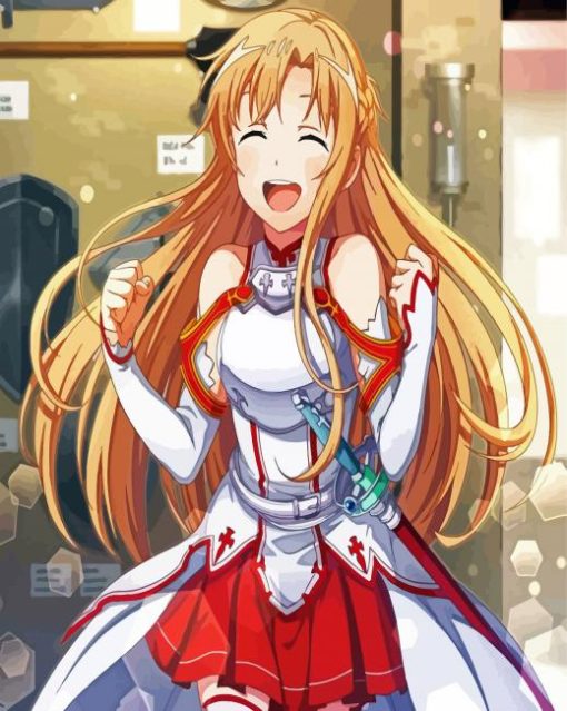 The Cute Asuna Anime Character Paint By Number