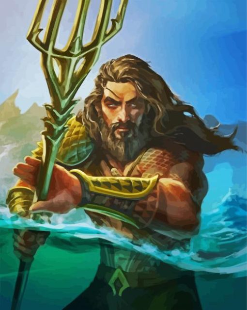 Aquaman Illustration Paint By Number