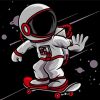Astronaut Skateboarder Paint By Number