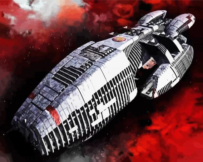 Battlestar Galactica Ship Paint By Number