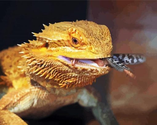 Bearded Dragon Eating Paint By Number